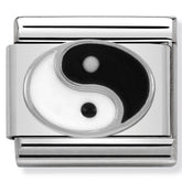 Nomination Composable Classic Link 330202/14 Yin Yang in Enamel & 925 Silver